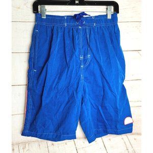 Genuine Quality The Image M 98 Vintage Blue Elastic Waist Drawstring Mesh Shorts